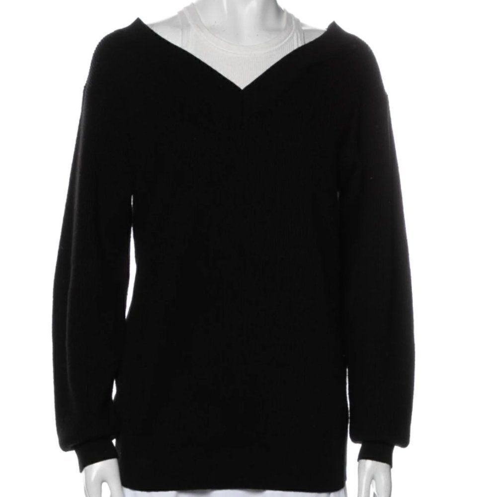 ALEXANDER WANG Merino Wool V-Neck Sweater sz XS